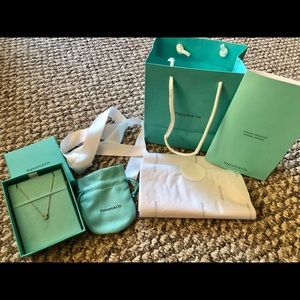 💎Tiffany & Co., Elsa Peretti Color By The Yard Aquamarine Pendant necklace.💎